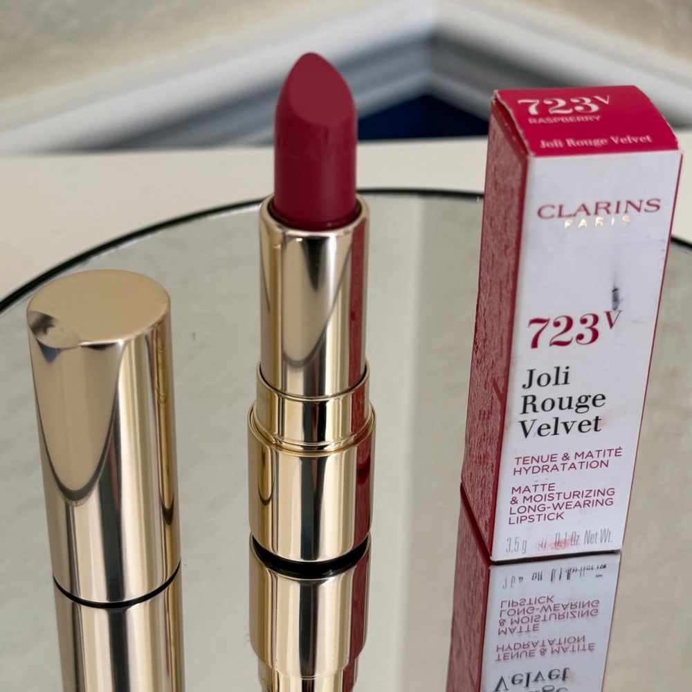 Clarins Joli Rouge Velvet Matte Moisturizing Long Wear Lipstick Raspberry 723V